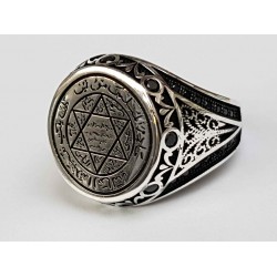925 ayar mührü süleyman gümüş erkek yüzük : 02563
