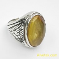 Orijinal Damla Kehribar Taşlı 925 Ayar Gümüş Erkek Yüzük : 02572 Orijinal Damla Kehribar Taşlı 925 Ayar Gümüş Erkek Yüzük : 02572