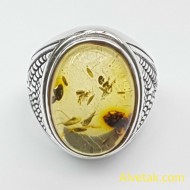 Orijinal Damla Kehribar Taşlı 925 Ayar Gümüş Erkek Yüzük : 02575 Orijinal Damla Kehribar Taşlı 925 Ayar Gümüş Erkek Yüzük : 02575