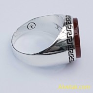 Kırmızı Akik Taşlı 925 Ayar Gümüş Erkek Yüzük : 02583 Kırmızı Akik Taşlı 925 Ayar Gümüş Erkek Yüzük : 02583