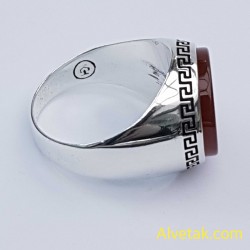 Kırmızı Akik Taşlı 925 Ayar Gümüş Erkek Yüzük : 02583 Kırmızı Akik Taşlı 925 Ayar Gümüş Erkek Yüzük : 02583