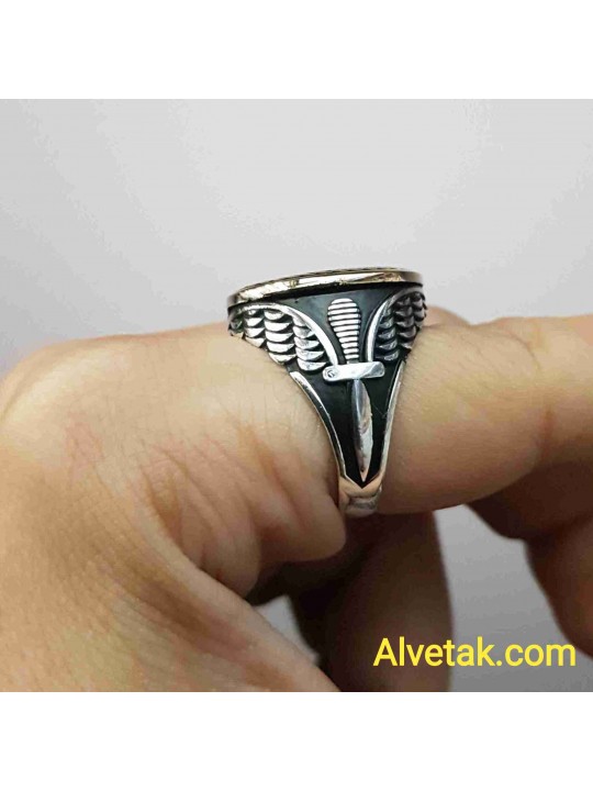 Peygamber Mührü ( Mührü Şerif ) Gümüş Erkek Yüzük : 02806