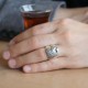 Kartal Figürlü 925 Ayar Gümüş Erkek Yüzük : 00060