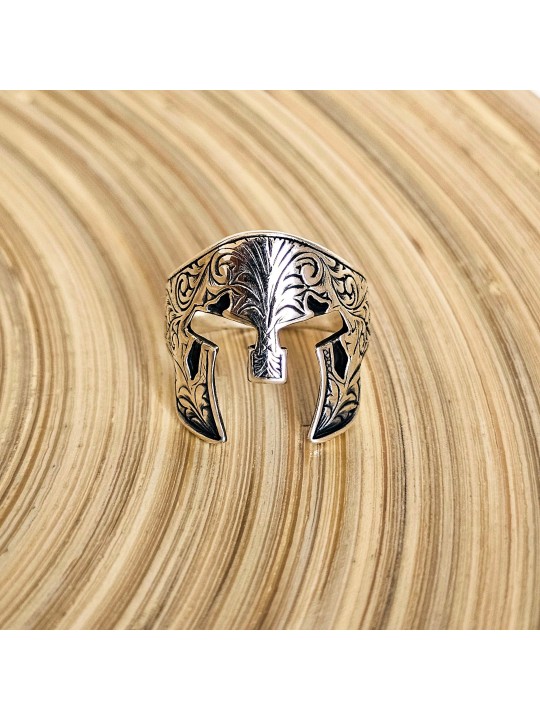 925 Ayar Helmet Miğfer Okçu Gümüş Erkek Yüzük