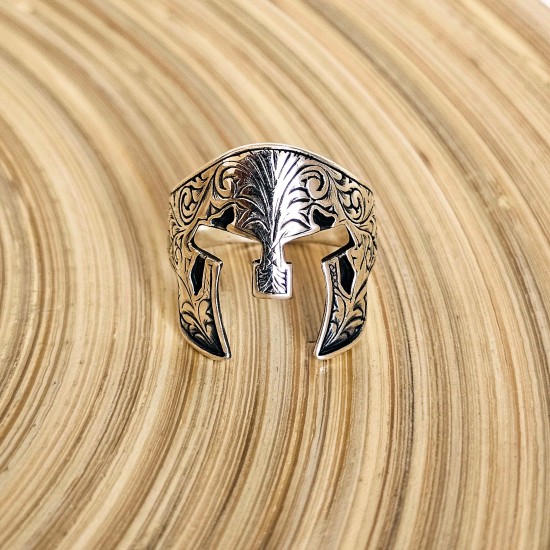 925 Ayar Helmet Miğfer Okçu Gümüş Erkek Yüzük
