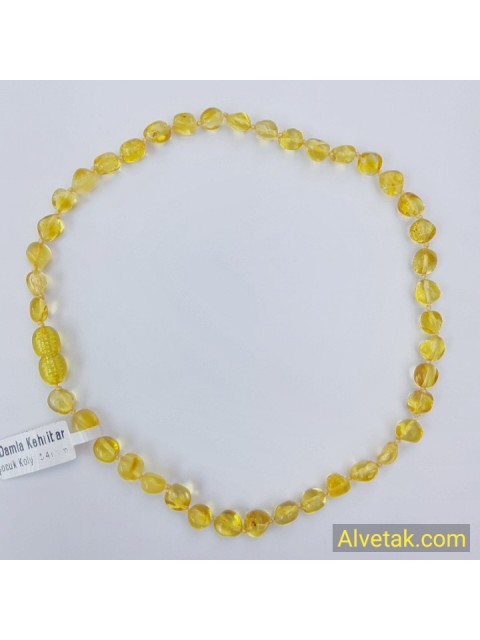 Damla Kehribar Bebek Kolyesi : KBK009