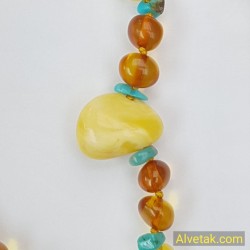 Damla Kehribar Bebek Kolyesi : KBK012 Damla Kehribar Bebek Kolyesi : KBK012