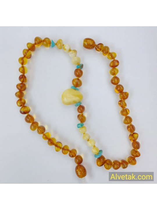 Damla Kehribar Bebek Kolyesi : KBK012