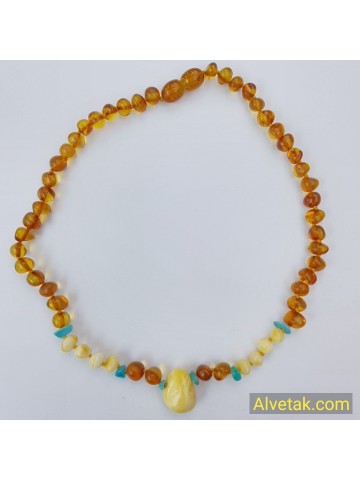 Damla Kehribar Bebek Kolyesi : KBK012
