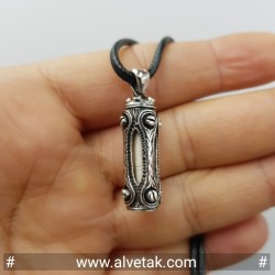 925 Ayar Cevşen Dualı Gümüş Tüp Kolye Ucu : 15109