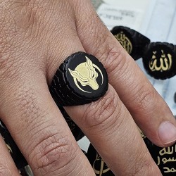 Börü Kurt Başı Figürlü Metal Yüzük