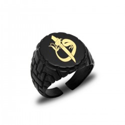 Elif Vav Figürlü Metal Yüzük