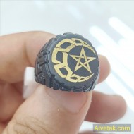 Ay Yıldız Figürlü Metal Yüzük