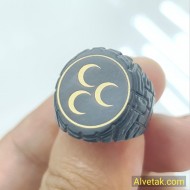 Üç Hilal Figürlü Metal Yüzük Üç Hilal Figürlü Metal Yüzük