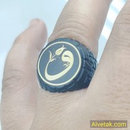 Vav Figürlü Metal Yüzük