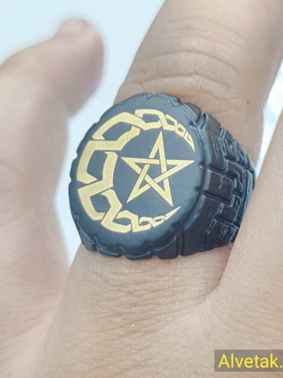 Ay Yıldız Figürlü Metal Yüzük