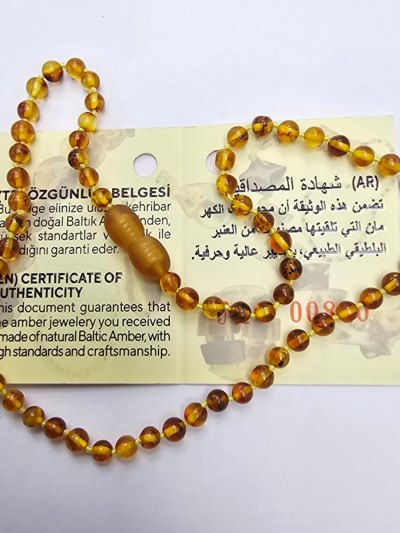 Bebek İçin Damla Kehribar Kolye kkc12