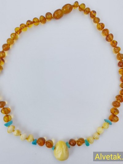 Damla Kehribar Bebek Kolyesi : KBK012