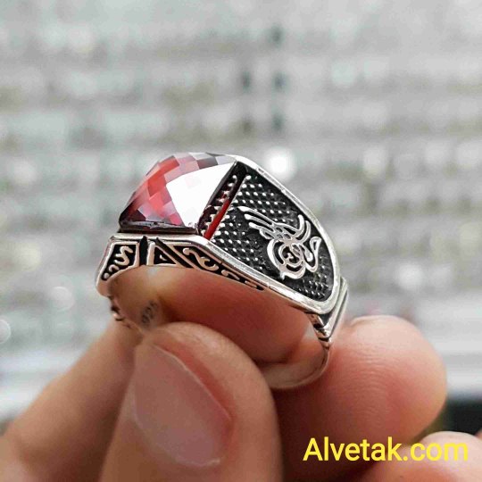 kırmızı zirkon taşlı 925 ayar gümüş erkek yüzük : 01670 kırmızı zirkon taşlı 925 ayar gümüş erkek yüzük : 01670