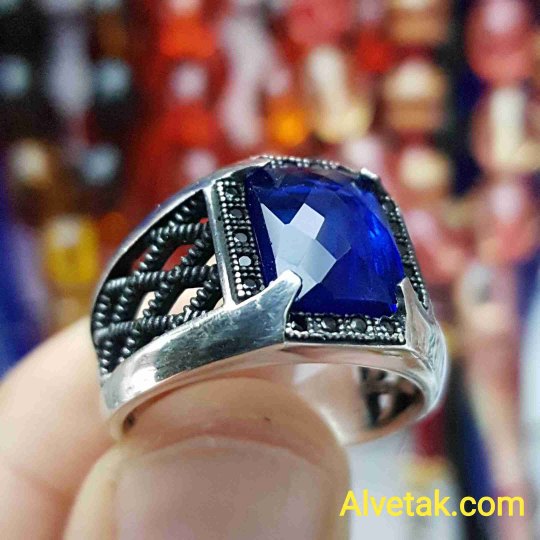 mavi zirkon taşlı 925 ayar gümüş erkek yüzük : 01242 mavi zirkon taşlı 925 ayar gümüş erkek yüzük : 01242