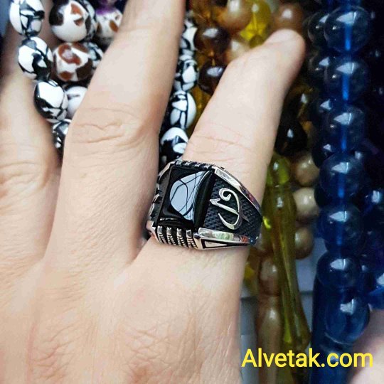 925 Ayar Siyah Oniks Taşlı Gümüş Erkek Yüzük : 01002