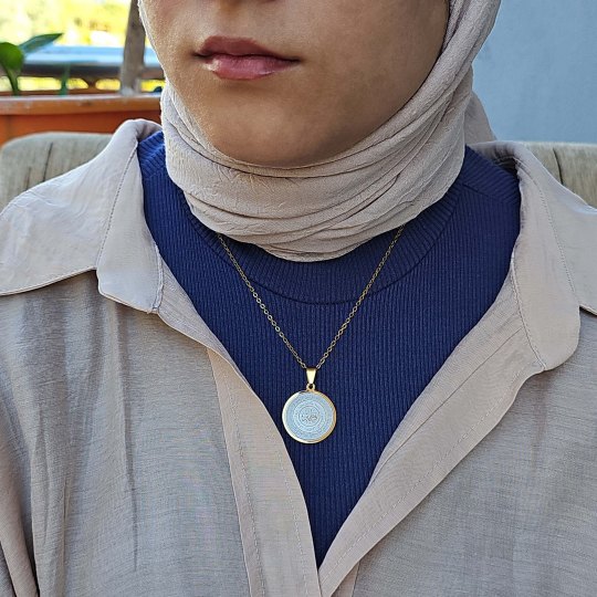 Kıtmir Dualı Kolye, Gold Renk, Kararmaz Çelik Kıtmir Dualı Kolye, Gold Renk, Kararmaz Çelik