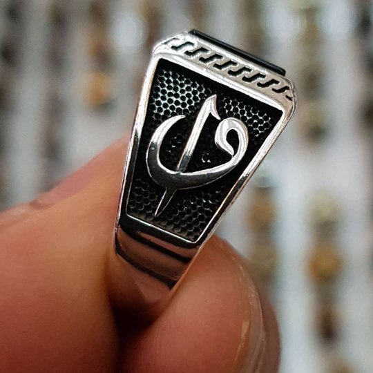 925 Ayar Siyah Oniks Taşlı Gümüş Erkek Yüzük : 00019