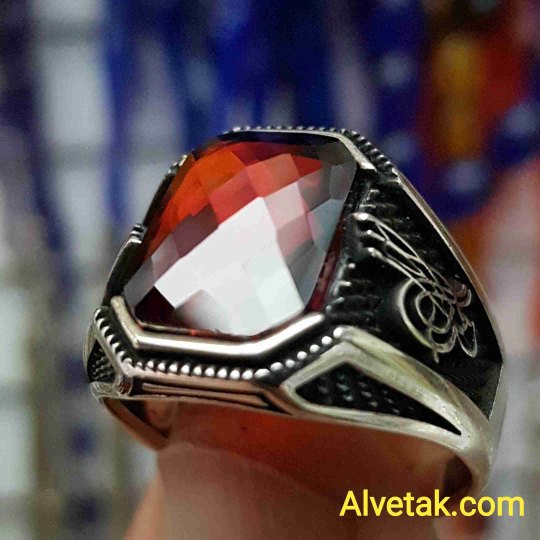 kırmızı zirkon taşlı 925 ayar gümüş erkek yüzük : 01661 kırmızı zirkon taşlı 925 ayar gümüş erkek yüzük : 01661