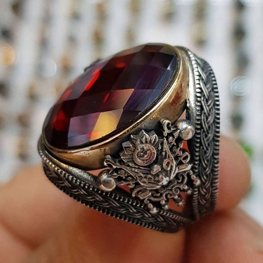 kırmızı zirkon taşlı 925 ayar gümüş erkek yüzük : 00895 kırmızı zirkon taşlı 925 ayar gümüş erkek yüzük : 00895