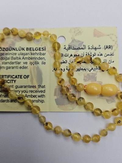 Bebek İçin Damla Kehribar Kolye kkc04