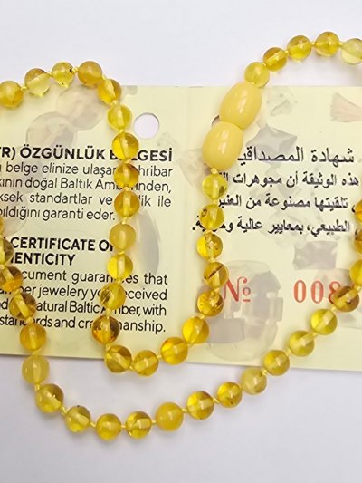 Bebek İçin Damla Kehribar Kolye kkc01