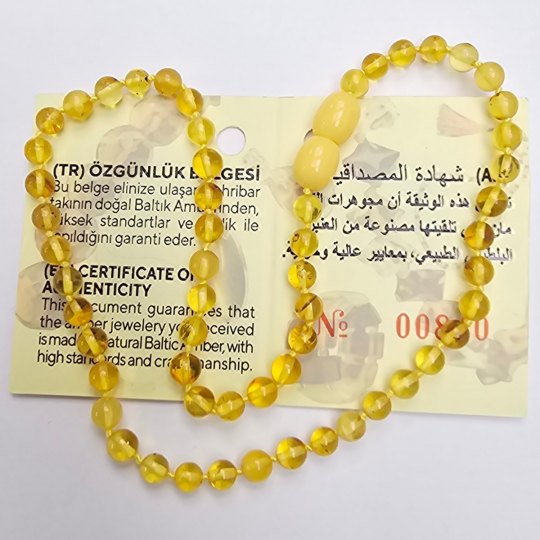 Bebek İçin Damla Kehribar Kolye kkc01