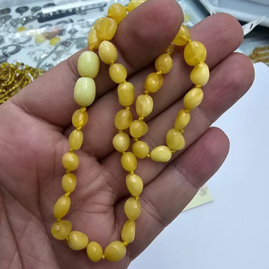 Bebek İçin Damla Kehribar Kolye kkc06