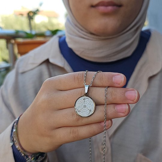Felak Nas İhlas ve Kafirun, Gümüş Renk, Kararmaz Çelik Kolye