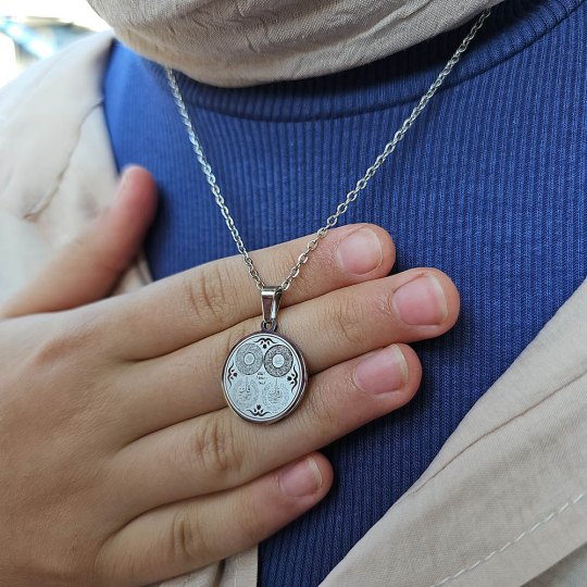 Ayetel Kürsü, Nazar, Felak, Nas Ayetleri, Çelik Kolye, Paslanmaz, Küçük Model