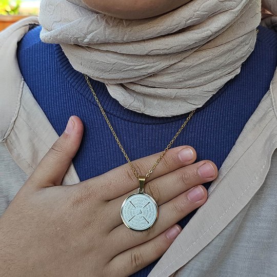 Felak Nas İhlas ve Kafirun, Gümüş Renk, Kararmaz Çelik Kolye
