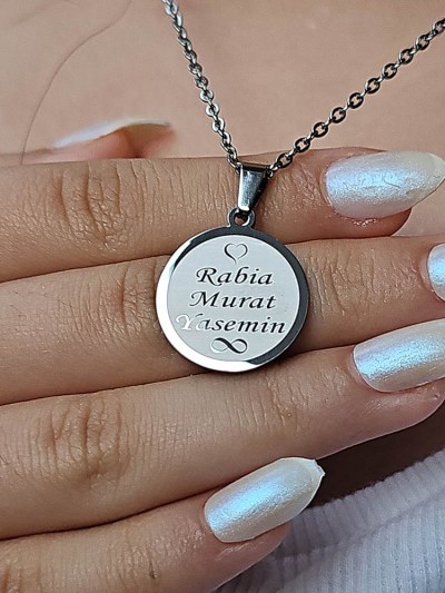 İsimli Aile Kolyesi, Çelik Kolye, Paslanmaz Kolye