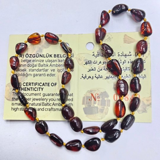 Bebek İçin Damla Kehribar Kolye kkc09