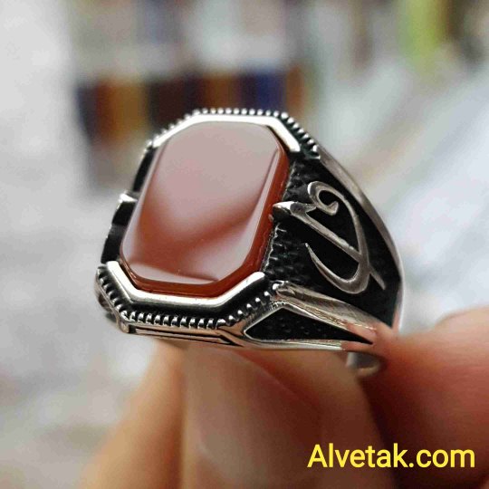 Kırmızı Akik Taşlı 925 Ayar Gümüş Erkek Yüzük : 01116