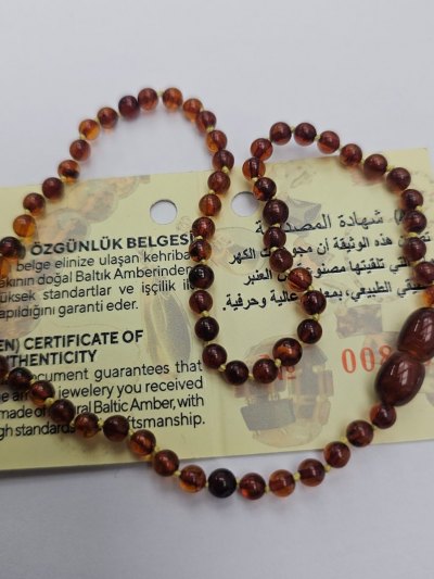 Bebek İçin Damla Kehribar Kolye kkc03