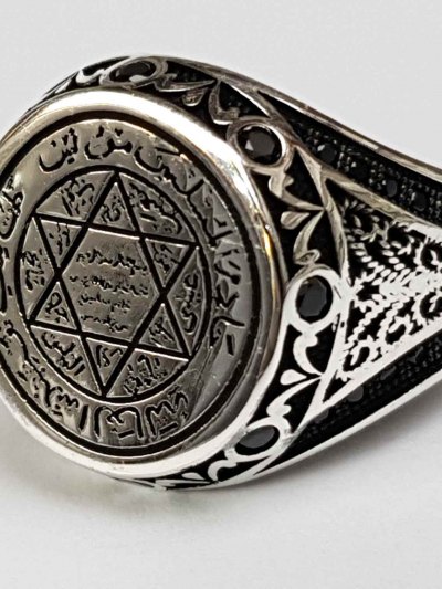 925 ayar mührü süleyman gümüş erkek yüzük : 02563