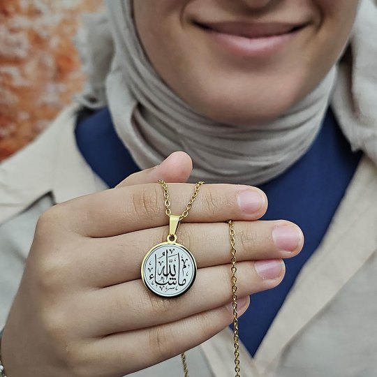 Maşallah Kolye, Kararmaz Çelik Kolye, Gold Renk