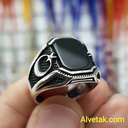 925 Ayar Siyah Oniks Taşlı Gümüş Erkek Yüzük : 01663 925 Ayar Siyah Oniks Taşlı Gümüş Erkek Yüzük : 01663