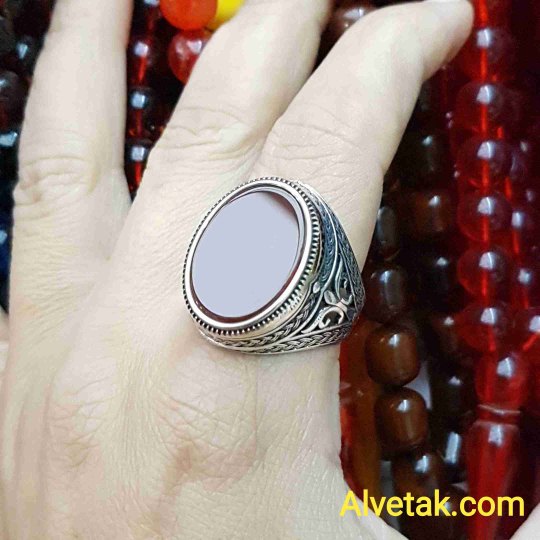 Kırmızı Akik Taşlı 925 Ayar Gümüş Erkek Yüzük : 01772 Kırmızı Akik Taşlı 925 Ayar Gümüş Erkek Yüzük : 01772