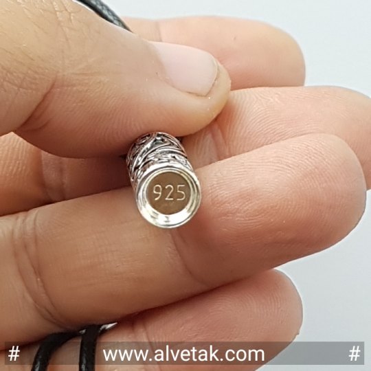 925 Ayar Zülfikar Kılıcı Figürlü Cevşen Dualı Gümüş Tüp Kolye Ucu : 15004