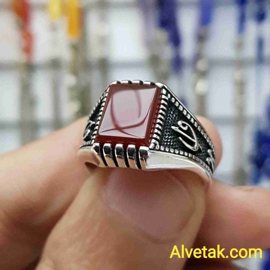 Kırmızı Akik Taşlı 925 Ayar Gümüş Erkek Yüzük : 00001 Kırmızı Akik Taşlı 925 Ayar Gümüş Erkek Yüzük : 00001