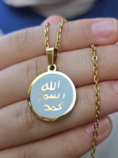 Mührü Şerif, Altın Renk, Kararmaz Çelik Kolye