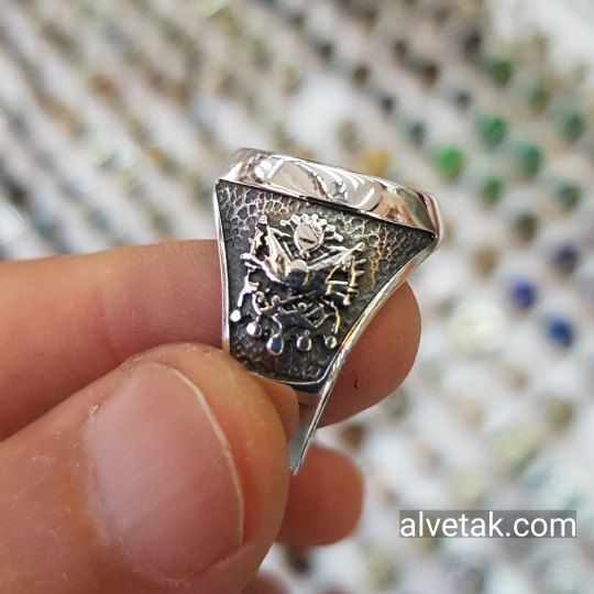 925 Ayar Mühr-ü Süleyman (Davut Yıldızı) Gümüş Erkek Yüzük: 01882 925 Ayar Mühr-ü Süleyman (Davut Yıldızı) Gümüş Erkek Yüzük: 01882